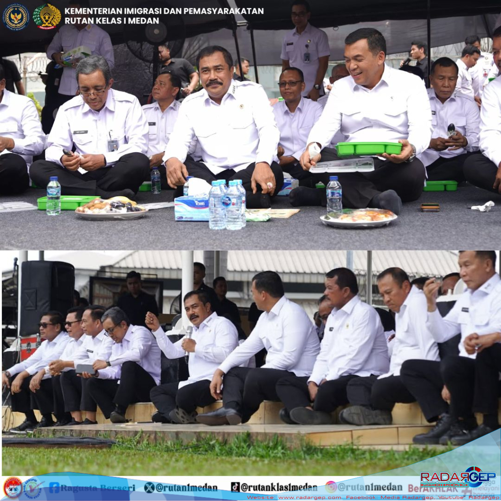 Rutan Kelas I Medan Ikuti Makan Siang Bersama Menteri Imipas Secara Virtual